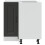 Berkfield Kitchen Corner Base Cabinet Kalmar Black Engineered Wood 4