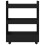 Berkfield Narrow Storage Trolley 3 Tier Black Engineered Wood 4