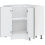 Berkfield Kitchen Corner Base Cabinet Kalmar Black Engineered Wood 5