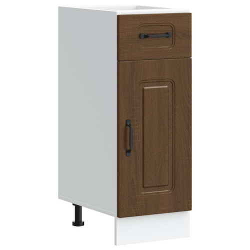 Berkfield Kitchen Base Cabinet Kalmar Brown Oak Engineered Wood 1