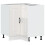 Berkfield Kitchen Corner Base Cabinet Kalmar High Gloss White Engineered Wood 2