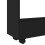 Berkfield Narrow Storage Trolley 3 Tier Black Engineered Wood 7