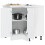 Berkfield Kitchen Corner Base Cabinet Kalmar High Gloss White Engineered Wood 4