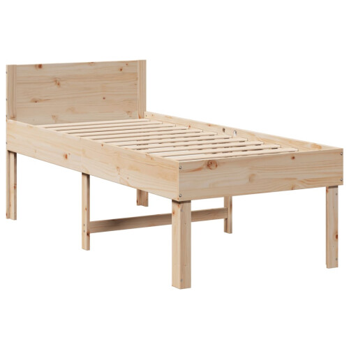 Berkfield Bed Frame without Mattress 90x190 cm Single Solid Wood Pine 2