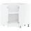 Berkfield Kitchen Corner Base Cabinet Kalmar High Gloss White Engineered Wood 6