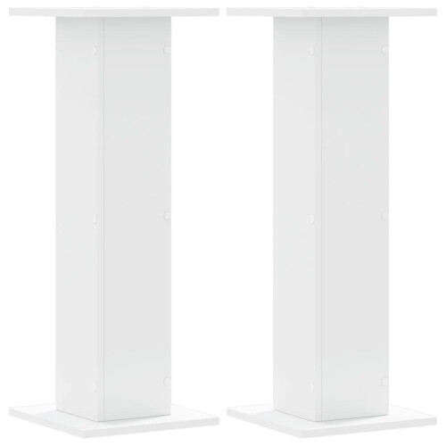 Berkfield Speaker Stands 2 pcs White 30x30x80 cm Engineered Wood 1