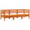 Berkfield Garden Sofa 3-Seater Wax Brown Solid Wood Pine 2