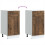 Berkfield Kitchen Base Cabinet Kalmar Smoked Oak Engineered Wood 8