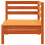 Berkfield Garden Sofa 3-Seater Wax Brown Solid Wood Pine 6