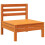 Berkfield Garden Sofa 3-Seater Wax Brown Solid Wood Pine 7