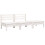 Berkfield Garden Sofa 3-Seater White Solid Wood Pine 2