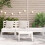 Berkfield Garden Sofa 3-Seater White Solid Wood Pine 3