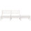 Berkfield Garden Sofa 3-Seater White Solid Wood Pine 4