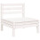 Berkfield Garden Sofa 3-Seater White Solid Wood Pine 5
