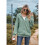Long Sleeve Zip- Hoodie Dark Green M 6
