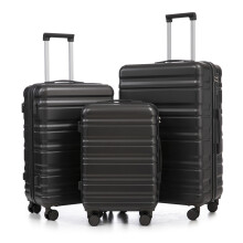 3 Piece ABS Hardshell Luggage Set 20 24 28 Inch with 360 Spinner Wheels and TSA Combination Lock