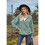 Long Sleeve Zip- Hoodie Dark Green M 7
