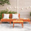 Berkfield Garden Sofa 3-Seater Wax Brown Solid Wood Pine 3