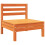 Berkfield Garden Sofa 3-Seater Wax Brown Solid Wood Pine 5