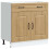 Berkfield Kitchen Base Cabinet Kalmar Artisan Oak Engineered Wood 2