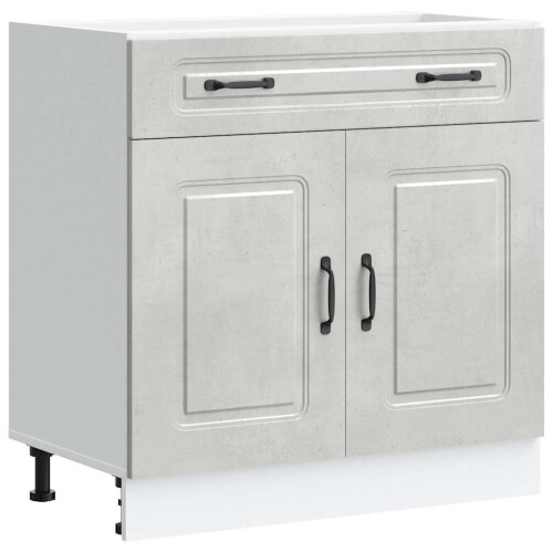 Berkfield Kitchen Base Cabinet Kalmar Concrete Grey Engineered Wood 1