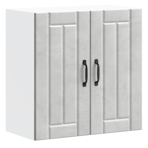 Berkfield Kitchen Wall Cabinet Lucca Concrete Grey Engineered Wood 1