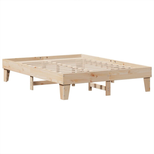 Berkfield Bed Frame without Mattress 150x200 cm King Size Solid Wood Pine 2