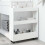 Berkfield Narrow Storage Trolley 3 Tier White Engineered Wood 3