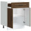 Berkfield Kitchen Base Cabinet Kalmar Brown Oak Engineered Wood 5