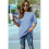V Neck Short Sleeve Basic Tees Light  XL 2
