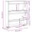 Berkfield Narrow Storage Trolley 3 Tier White Engineered Wood 9