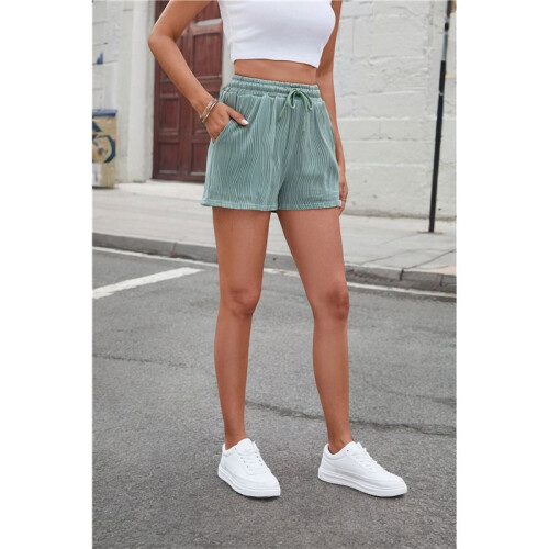 Activewear Lounge Textured Shorts Dark Green M 1