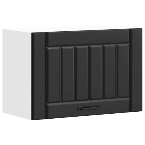 Berkfield Kitchen Wall Cabinet Lucca Black Engineered Wood 1