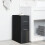 Berkfield Narrow Bathroom Cupboard with Wheels Black Engineered Wood 3