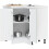Berkfield Kitchen Corner Base Cabinet Kalmar Grey Sonoma Engineered Wood 4