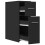 Berkfield Narrow Bathroom Cupboard with Wheels Black Engineered Wood 7