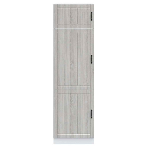 Berkfield Kitchen Cupboard Lucca Grey Sonoma Engineered Wood 2