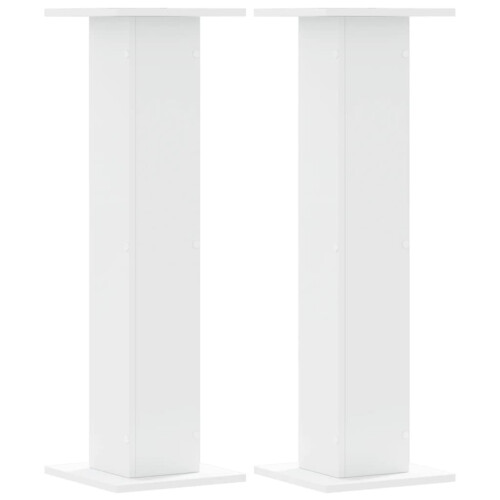 Berkfield Speaker Stands 2 pcs White 30x30x95 cm Engineered Wood 1