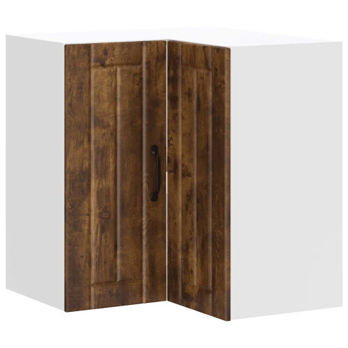 Berkfield Kitchen Wall Corner Cabinet Lucca Smoked Oak Engineered Wood 1