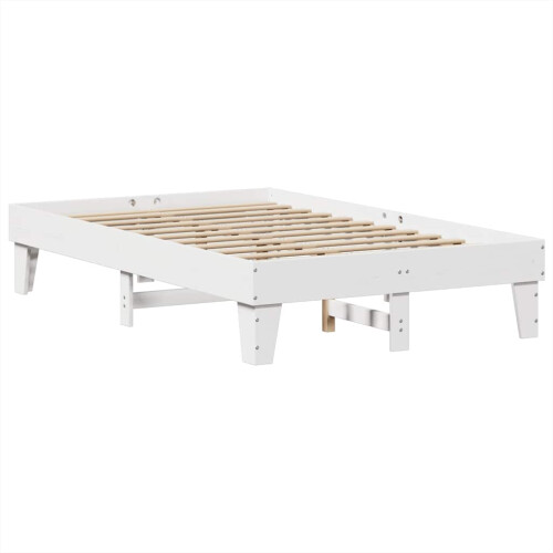 Berkfield Bed Frame without Mattress White 120x190 cm Small Double Solid Wood Pine 2