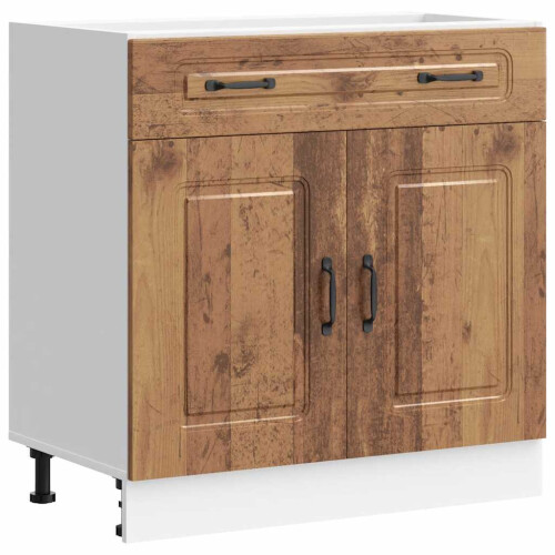 Berkfield Kitchen Base Cabinet Kalmar Old Wood Engineered Wood 1