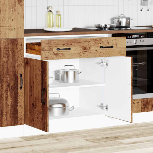 Berkfield Kitchen Base Cabinet Kalmar Old Wood Engineered Wood 2