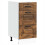 Berkfield Kitchen Base Cabinet Kalmar Smoked Oak Engineered Wood 2