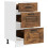 Berkfield Kitchen Base Cabinet Kalmar Smoked Oak Engineered Wood 5
