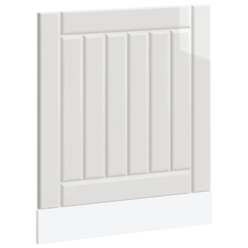 Berkfield Dishwasher Panel Lucca High Gloss White Engineered Wood 1