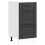 Berkfield Kitchen Base Cabinet "Lucca" Black Engineered Wood 2