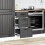 Berkfield Kitchen Base Cabinet "Lucca" Black Engineered Wood 3