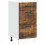 Berkfield Kitchen Base Cabinet Lucca Smoked Oak Engineered Wood 2