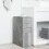 Berkfield Narrow Bathroom Cupboard with Wheels Concrete Grey Engineered Wood 3