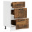 Berkfield Kitchen Base Cabinet Lucca Smoked Oak Engineered Wood 5